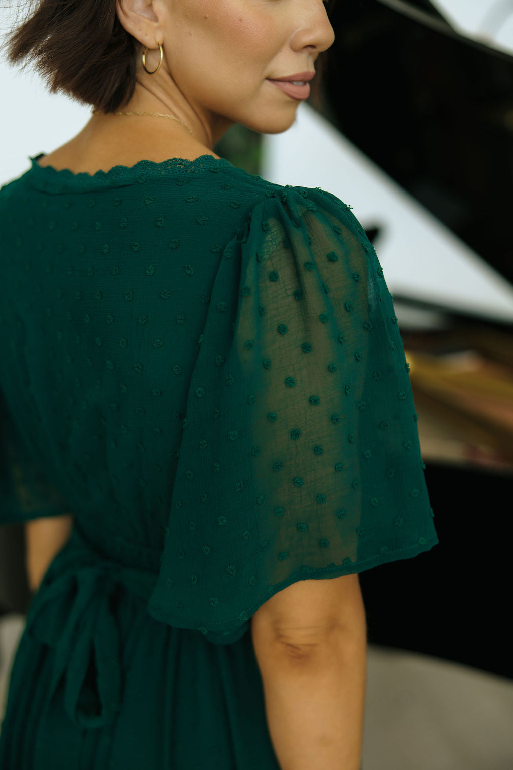 THE SERAFINA MAXI DRESS IN GREEN Large THE SERAFINA MAXI DRESS IN GREEN Large