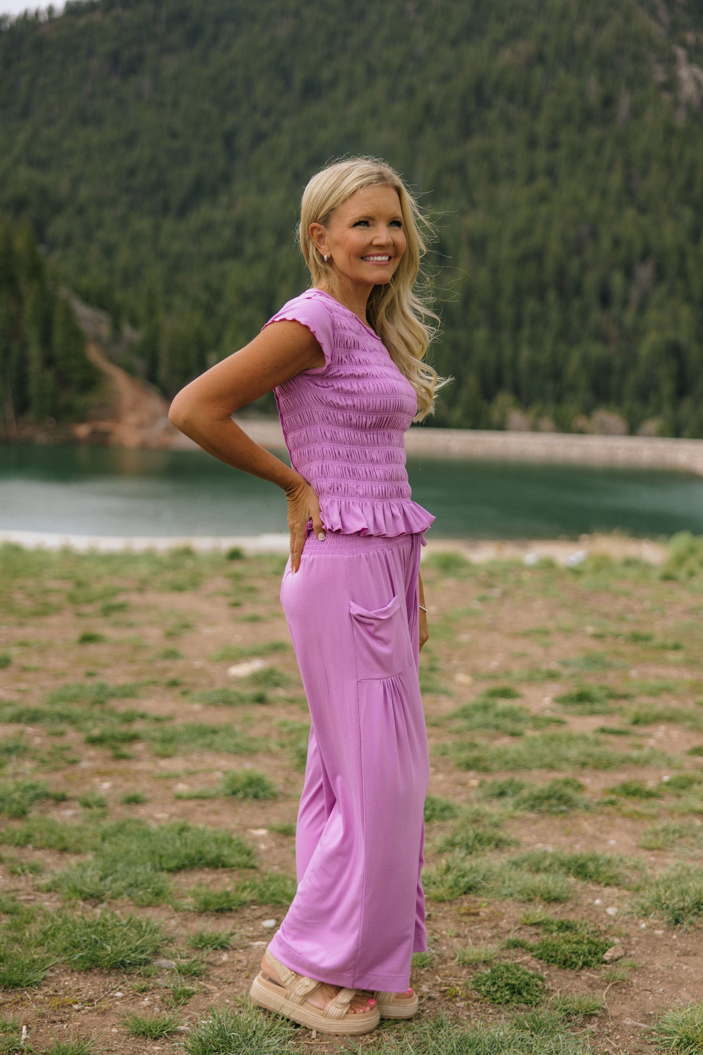 THE VIOLET RUFFLE SET IN PURPLE