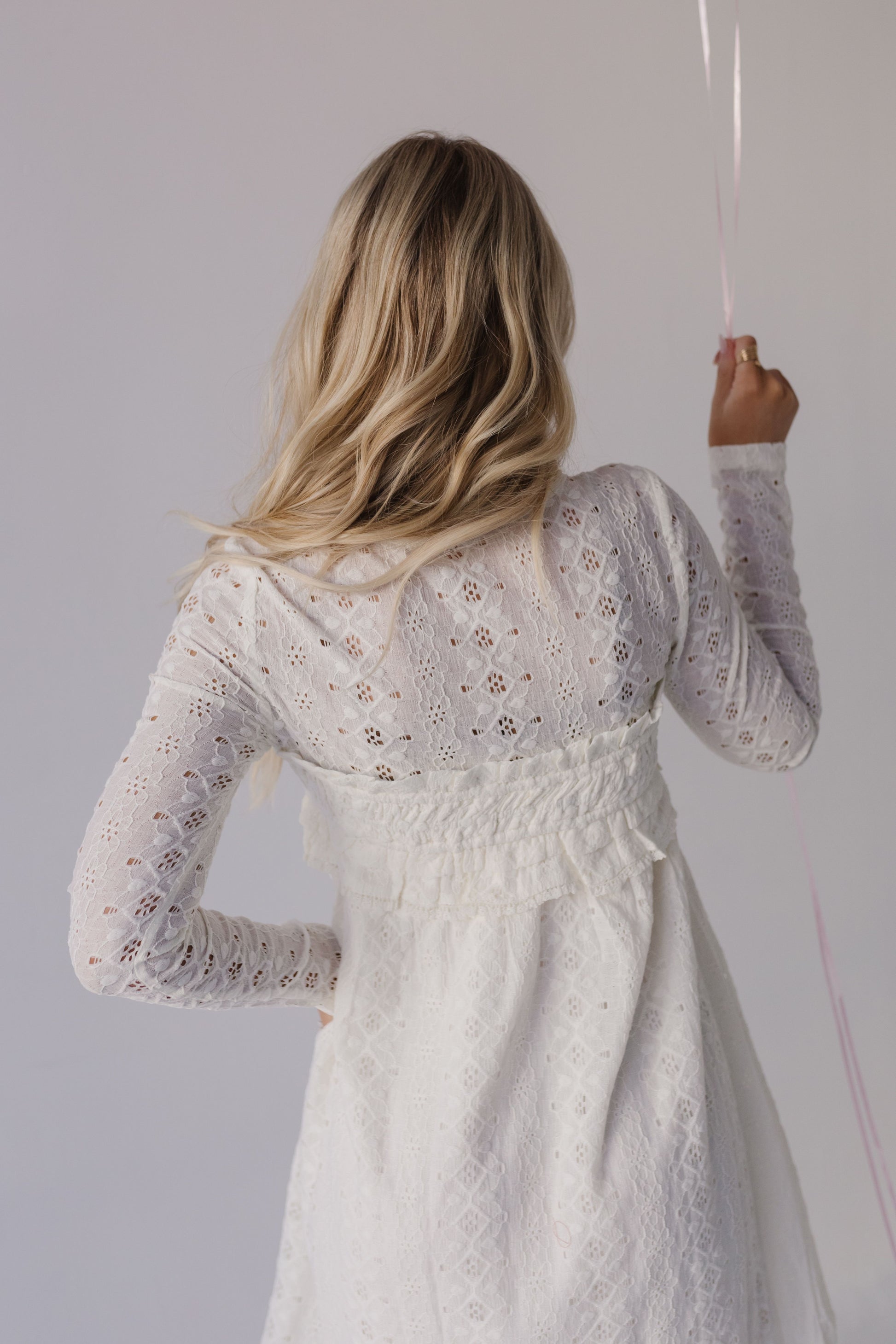 THE CALIANA CROCHET MINI BABYDOLL DRESS IN CREAM Pink Desert THE CALIANA CROCHET MINI BABYDOLL DRESS IN CREAM Pink Desert