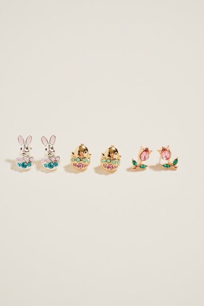 THE SPRING AND EASTER EARRING SET IN GOLD