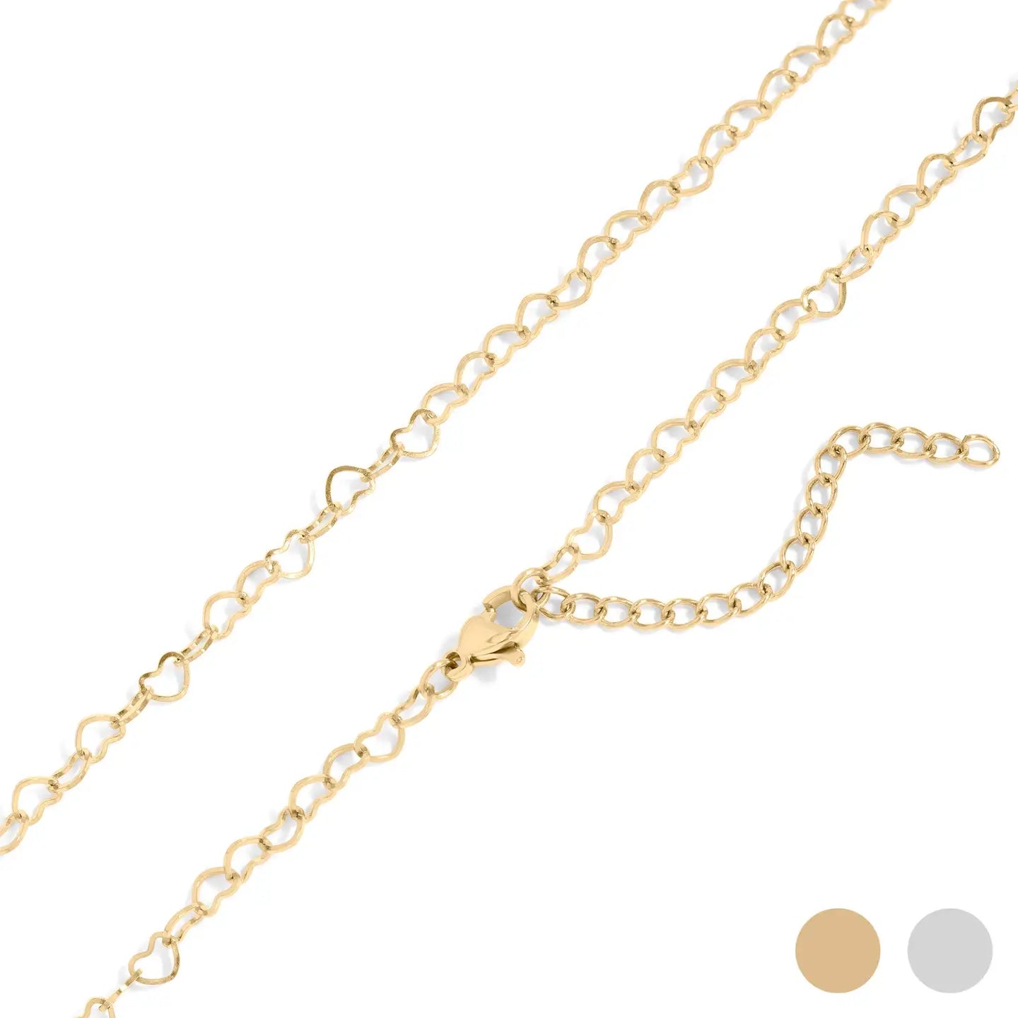 THE HEART CHAIN NECKLACE IN GOLD