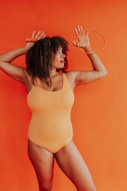 SCRUNCH ONE PIECE IN CANTALOUPE BY PINK DESERT