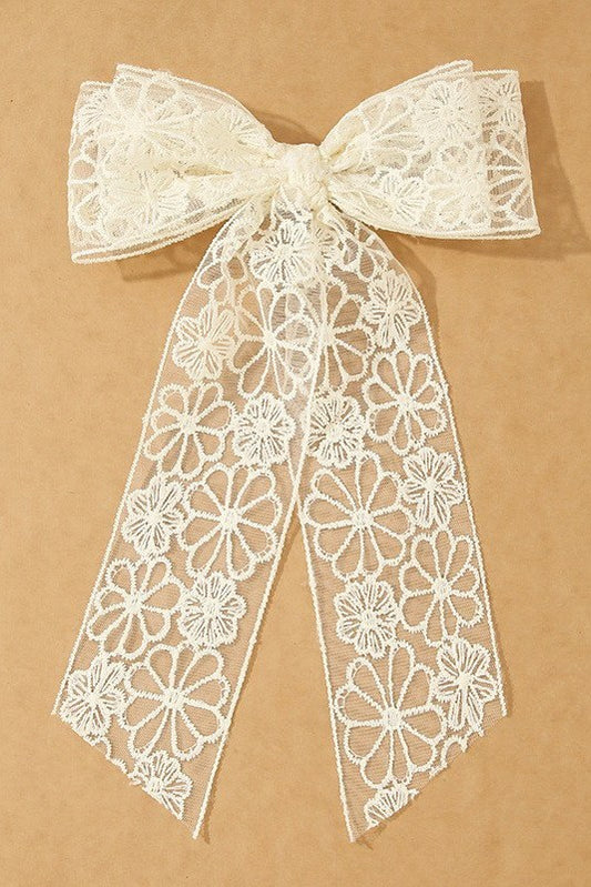 THE WILDFLOWER LACE BOW CLIP