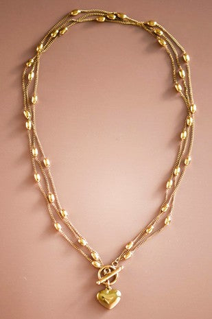 THE CHARMED HEART LAYERED NECKLACE