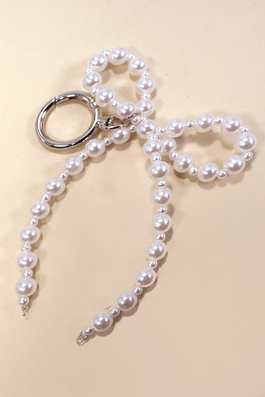 THE BOW PEARL BAG CHARM