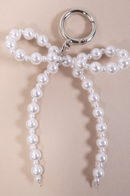 THE BOW PEARL BAG CHARM