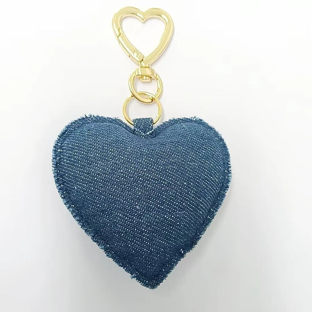THE DENIM HEART BAG CHARM