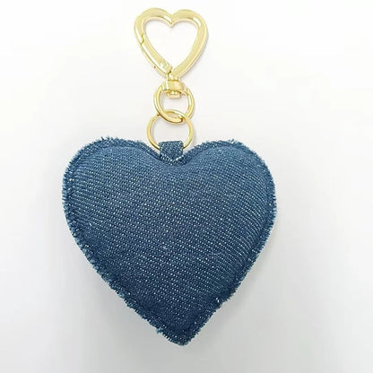THE DENIM HEART BAG CHARM