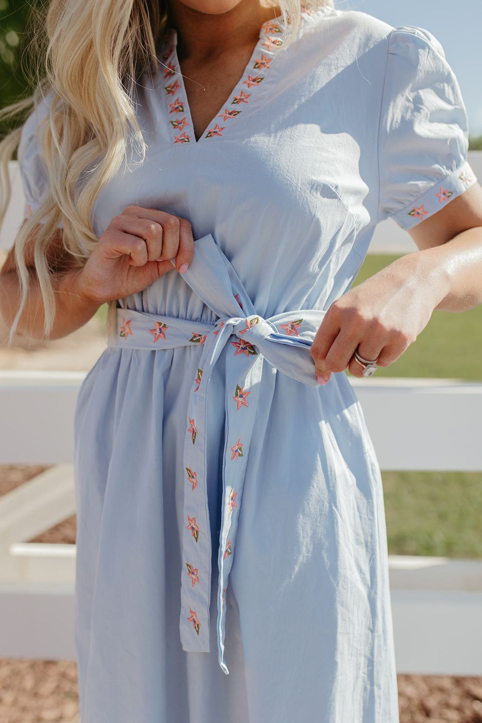 Elizabeth Dress in Sky Floral main image 0