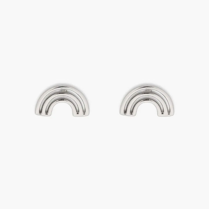 PURA VIDA CHASING RAINBOWS STUD EARRINGS IN SILVER