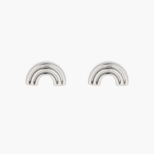 PURA VIDA CHASING RAINBOWS STUD EARRINGS IN SILVER