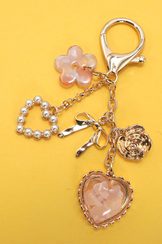 FLORAL CHARM KEYCHAIN
