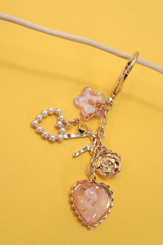 FLORAL CHARM KEYCHAIN