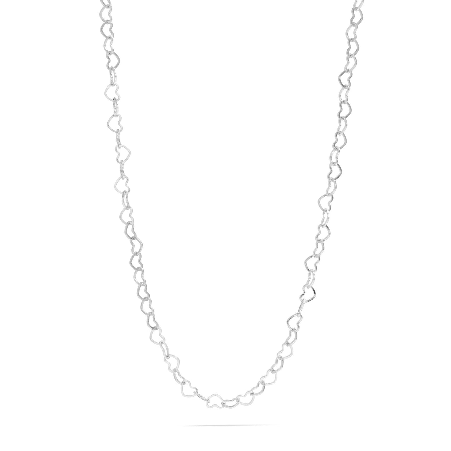 THE HEART CHAIN NECKLACE IN SILVER