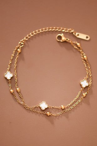 THE LUCKY CLOVER LAYERED BRACELET