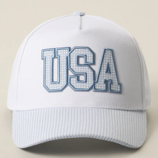 THE USA BLUE GINGHAM HAT