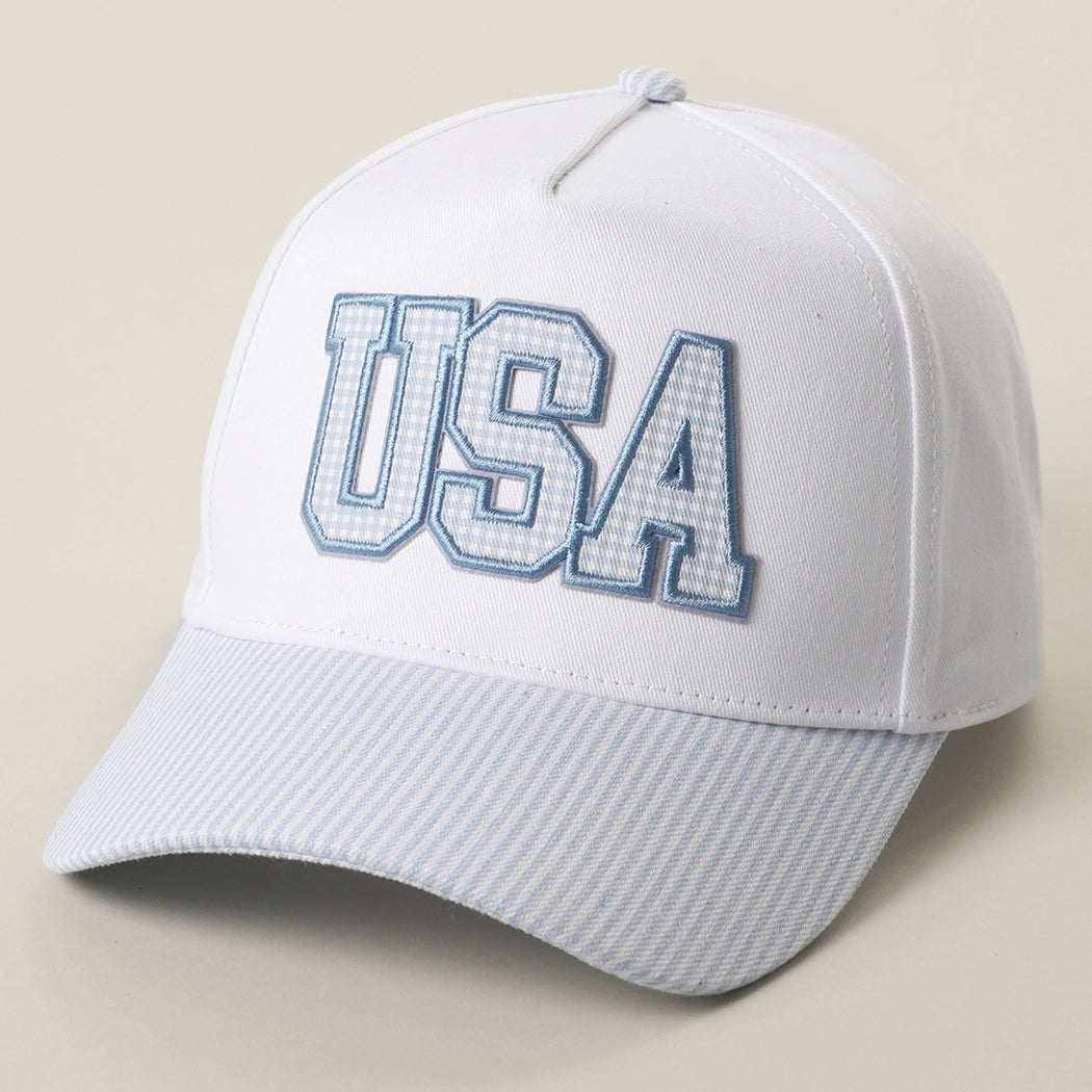 THE USA BLUE GINGHAM HAT