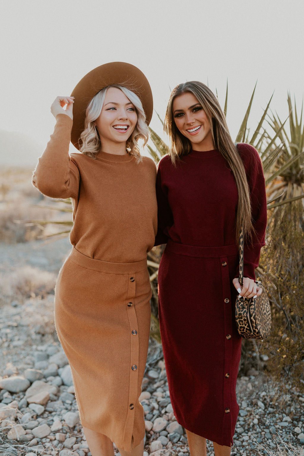 Burgundy knit discount skirt