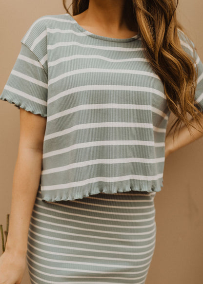 THE KEEP IT COOL STRIPED DRESS SET IN BLUE