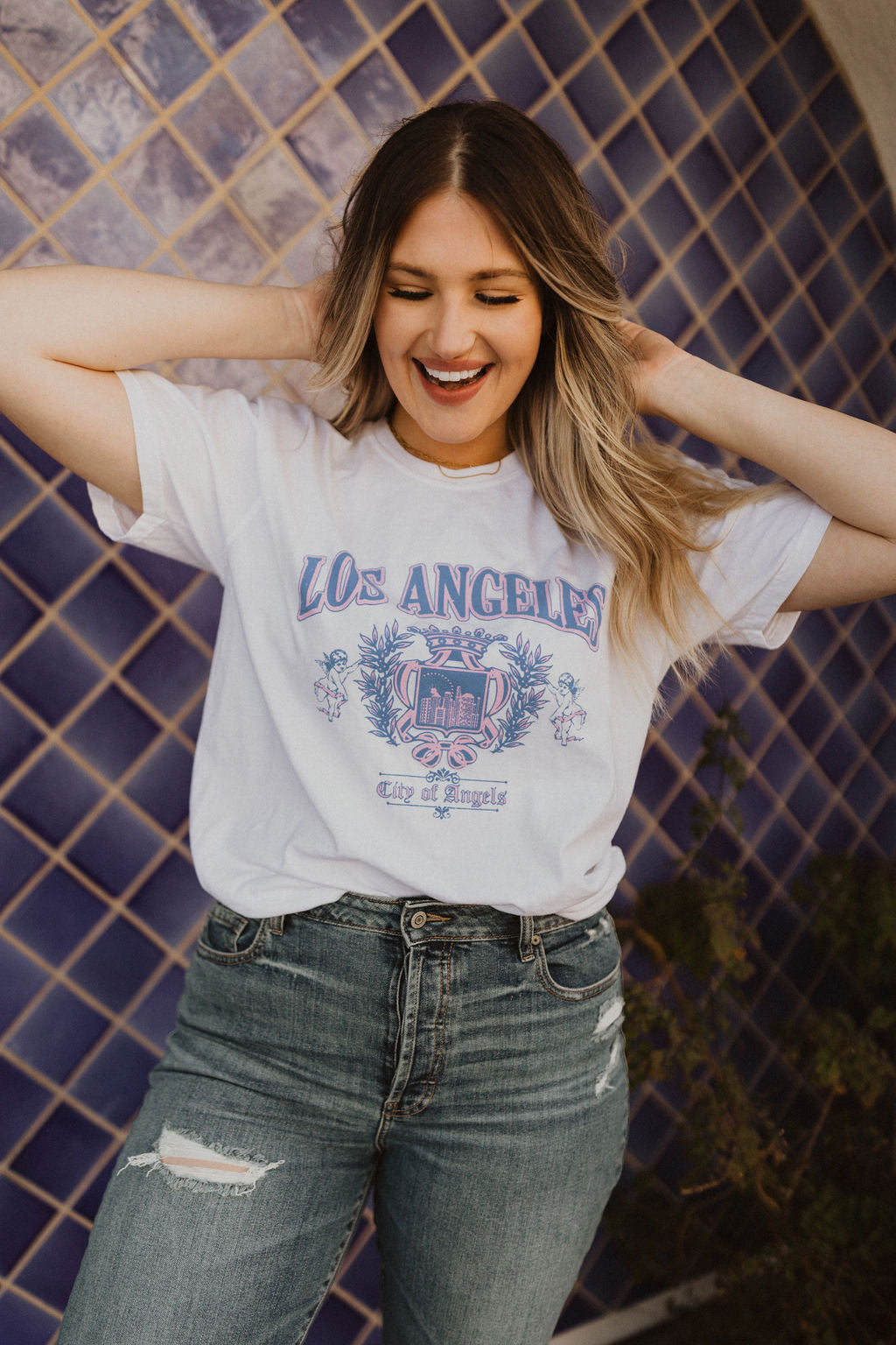 THE LOS ANGELES GRAPHIC TEE IN IVORY