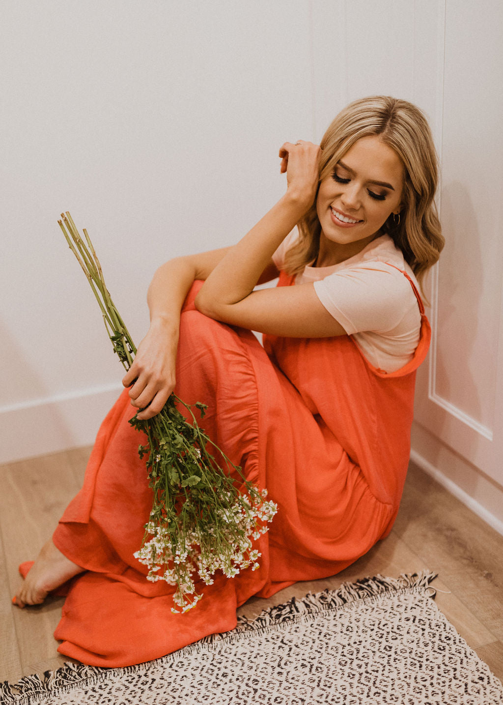 THE CARSON TIERED MAXI DRESS IN CORAL