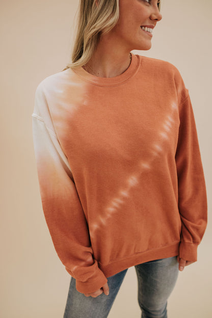 THE TUCSON TIE DYE PULLOVER IN DUSTY CORAL