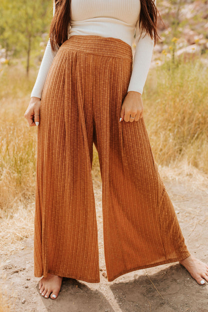 THE LET IT BE WIDE LEG PANTS IN CAMEL