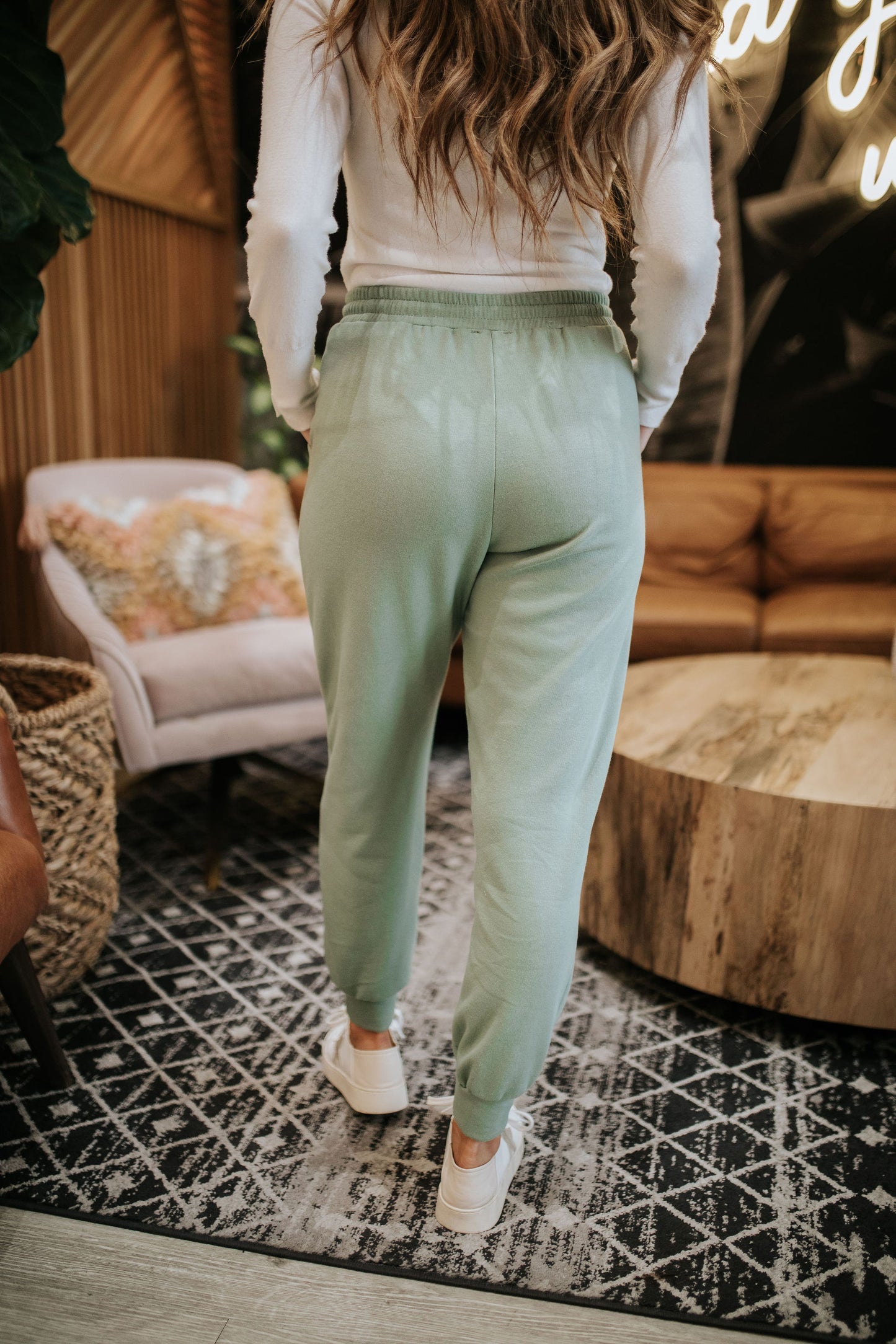 THE STAY COMFORTABLE JOGGERS IN SAGE