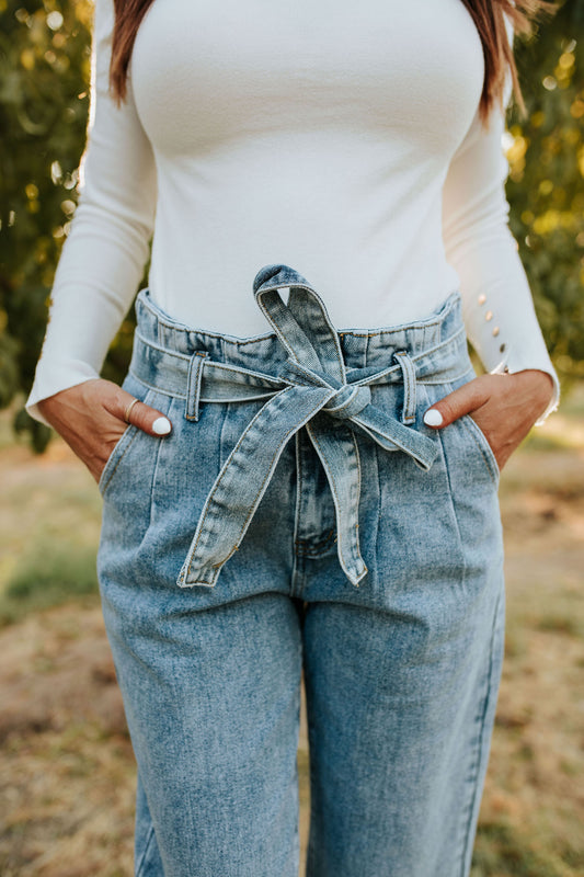 THE HARD TO FORGET PAPERBAG WAIST JEANS