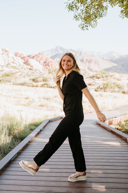 THE GOOD TIMES JUMPSUIT IN BLACK