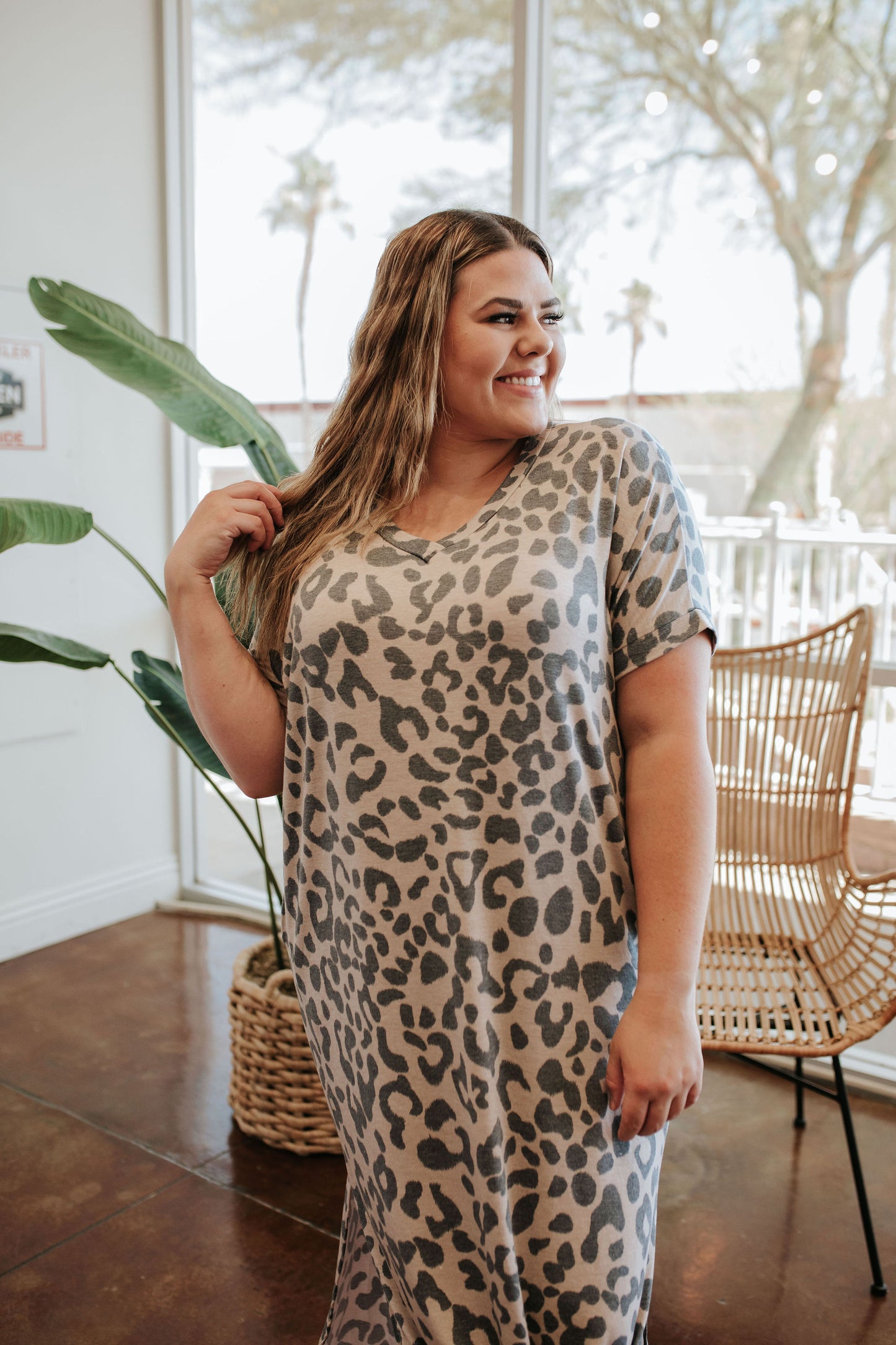 THE LINDEN CASUAL DRESS IN LEOPARD