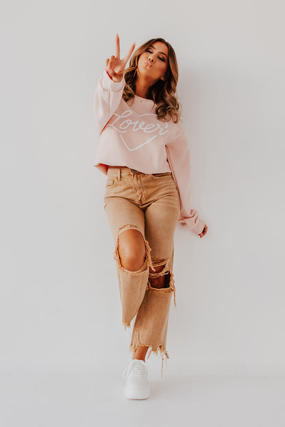 THE 90'S FLARE JEANS IN DISTRESSED COPPER BY VERVET