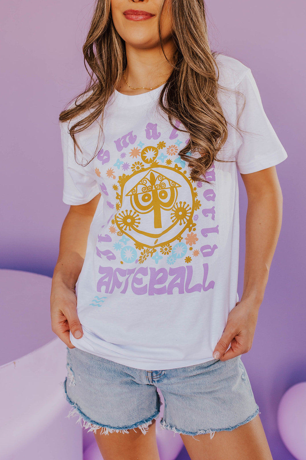 THE SMALL WORLD IN COLOR ADULT TEE BY HAPPY THREADS X PINK DESERT