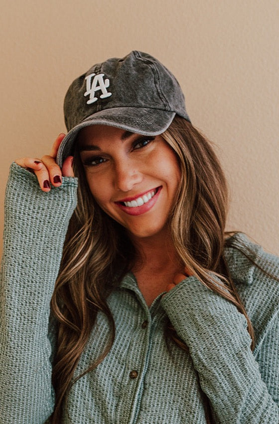 THE LOS ANGELES BASEBALL HAT IN CHARCOAL