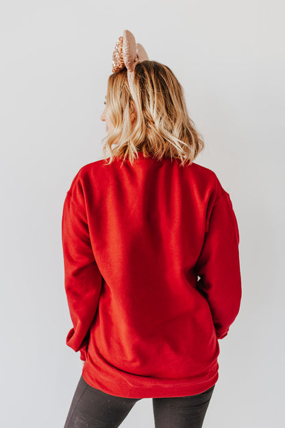 THE GINGERBREAD MAN PULLOVER BY HAPPY THREADS X PINK DESERT IN CHERRY