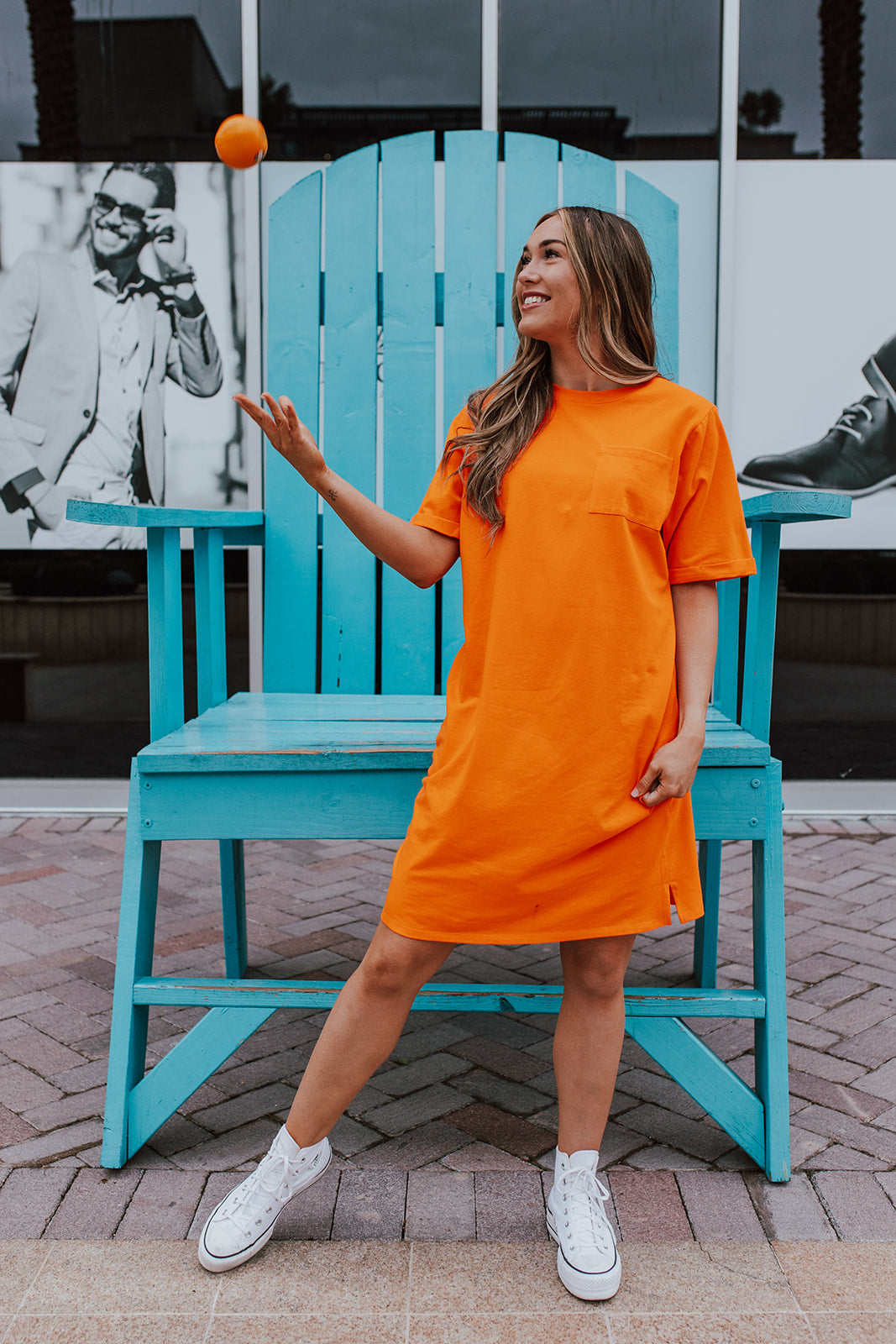 Short Sleeve Pocket Dress ZENNILO Women's Swing T-Shirt Dress Loose Fit Casual Dress With Pockets, Orange Swing T-shirt Dress Women Short Sleeve Pocket Dress ZENNILO Women's Swing T-Shirt Dress Loose Fit Casual Dress With Pockets, Orange Swing T-shirt Dress Women