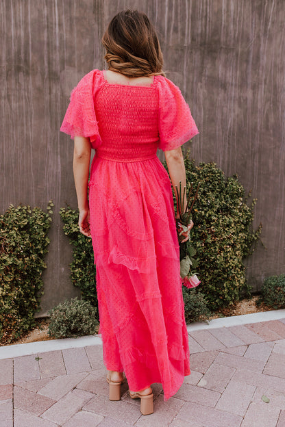 THE ENCHANTED DRESS IN RASPBERRY TULLE BY PINK DESERT
