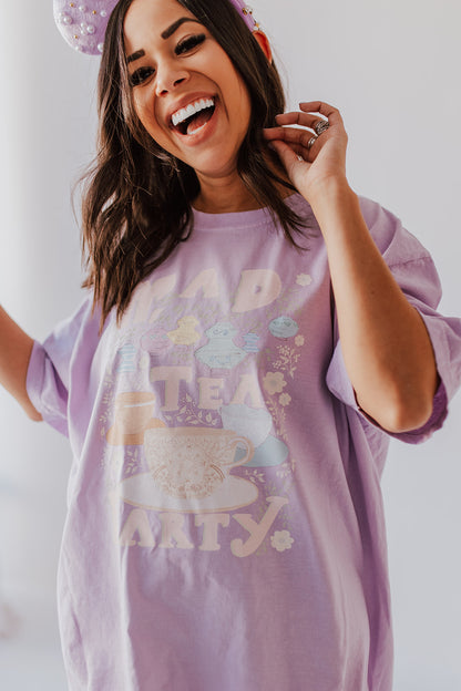 THE TEA PARTY TEE IN LILAC BY CELESTE CLARK
