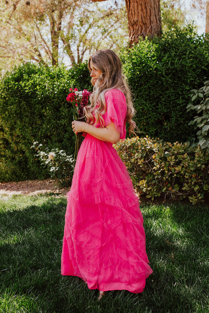 THE ENCHANTED DRESS IN RASPBERRY TULLE BY PINK DESERT