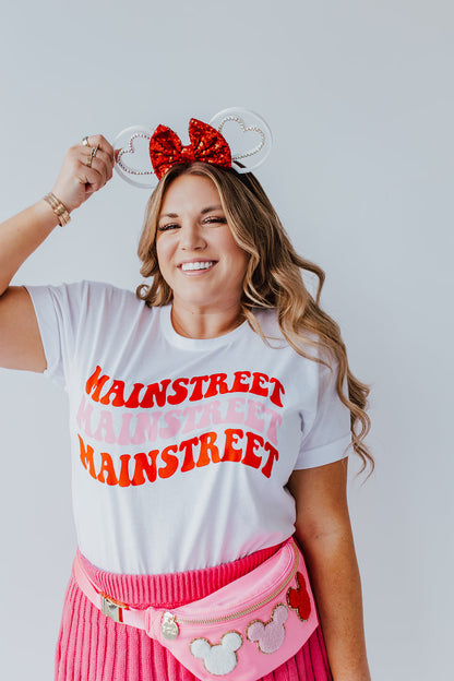 THE MAINSTREET TEE BY HAPPY THREADS X PINK DESERT IN WHITE