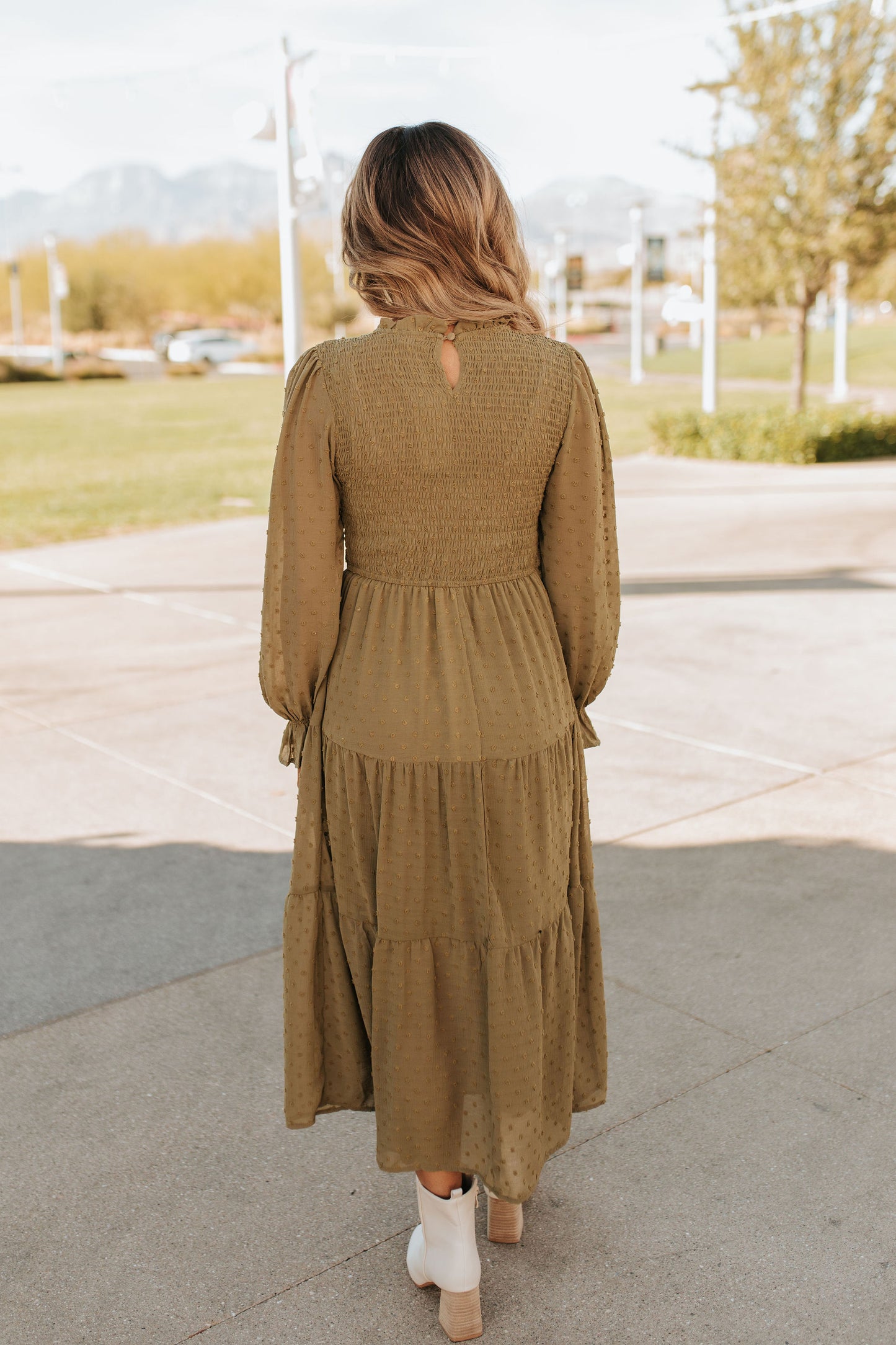 THE MADE MY DAY MIDI DRESS IN OLIVE