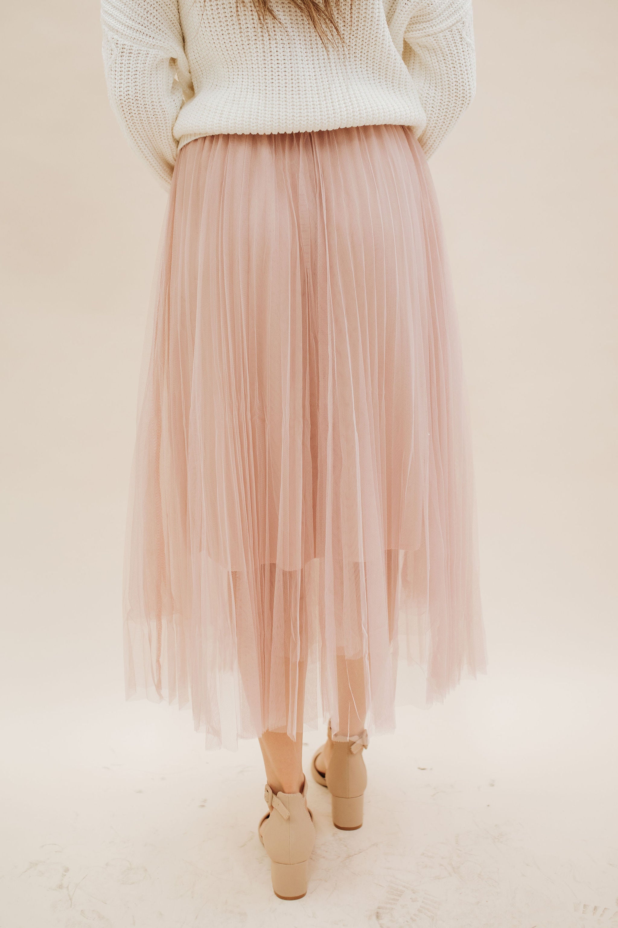 Mauve tulle midi skirt hotsell