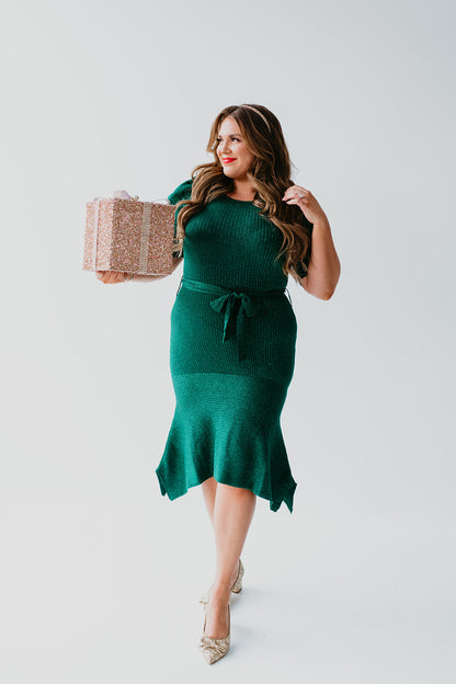 THE DAY IN EMERALD CITY DRESS IN EMERALD GREEN