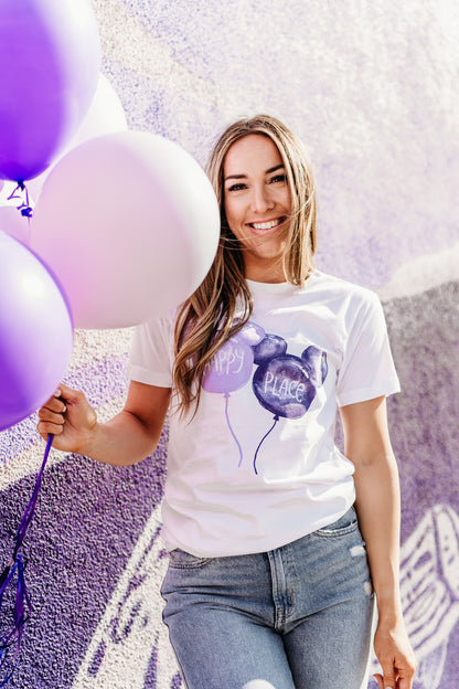 THE 100 YEARS OF HAPPY TEE BY HAPPY THREADS X PINK DESERT IN WHITE
