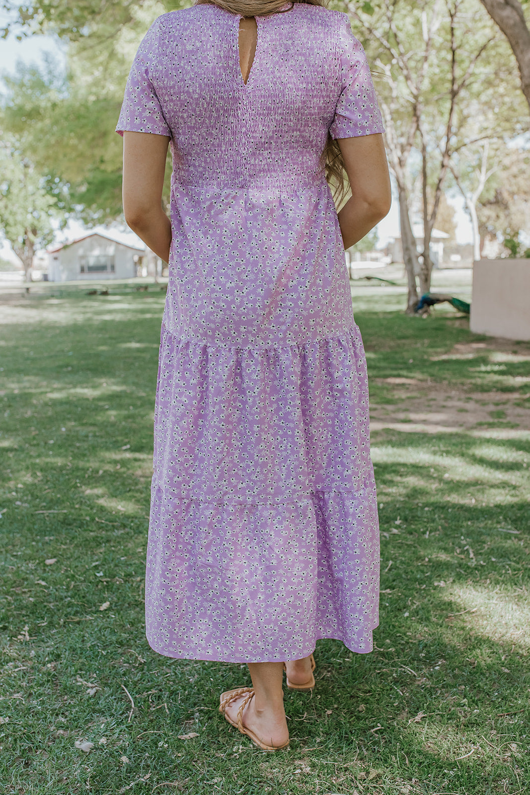 THE FOR THE LOVE OF FLORAL MIDI DRESS IN LAVENDER