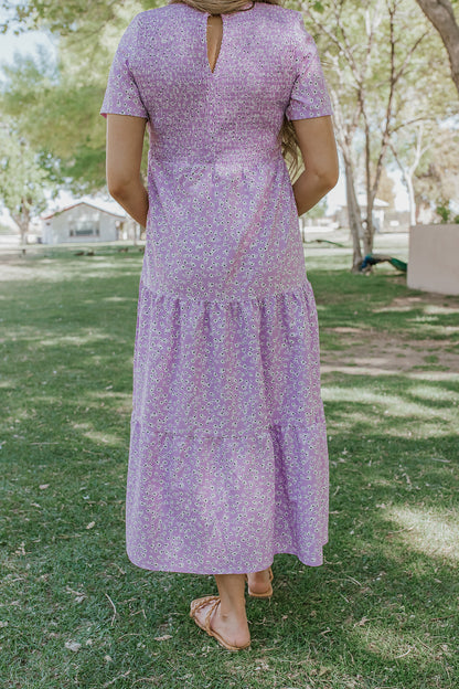 THE FOR THE LOVE OF FLORAL MIDI DRESS IN LAVENDER