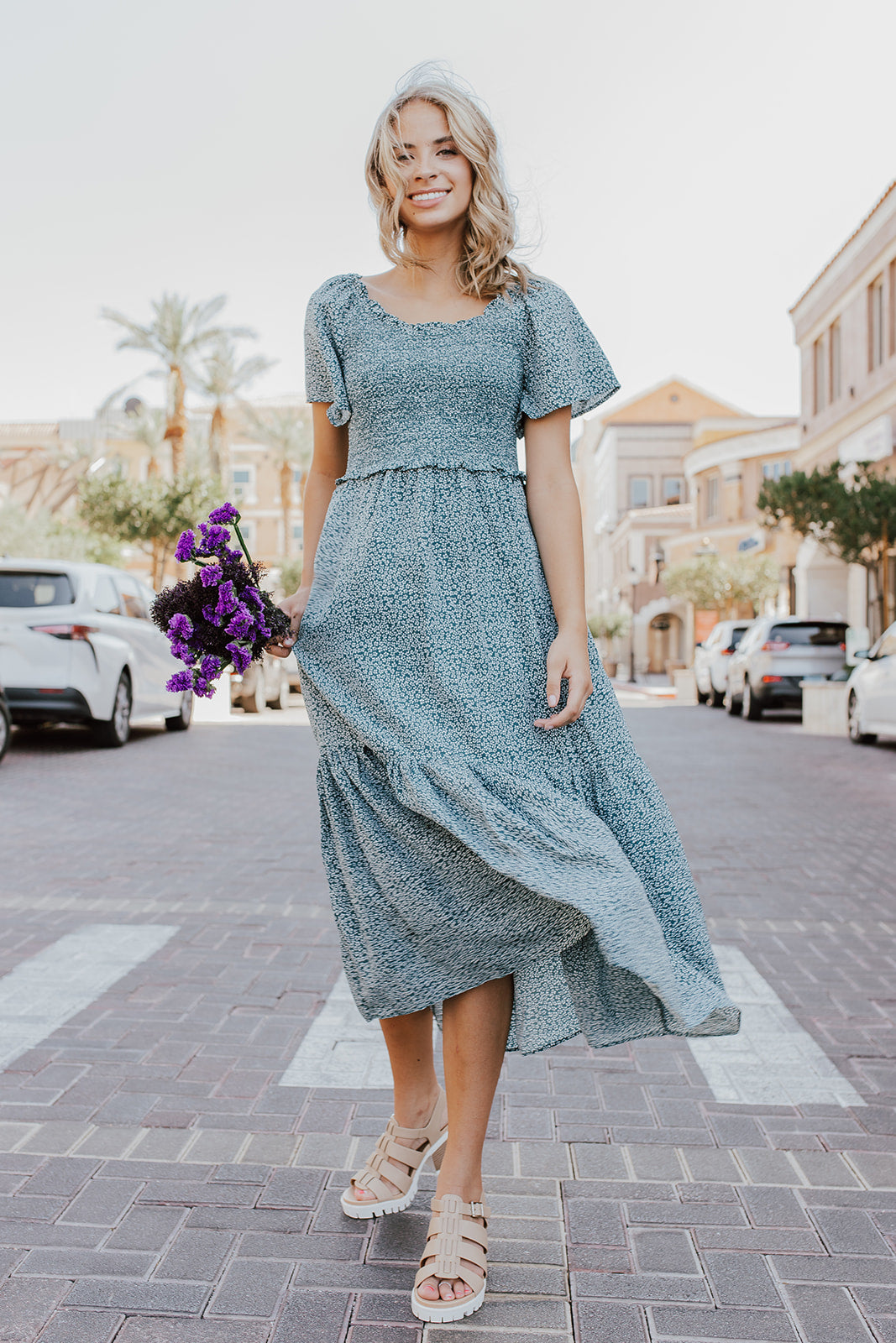 THE NOBODY BUT YOU MIDI DRESS IN TEAL