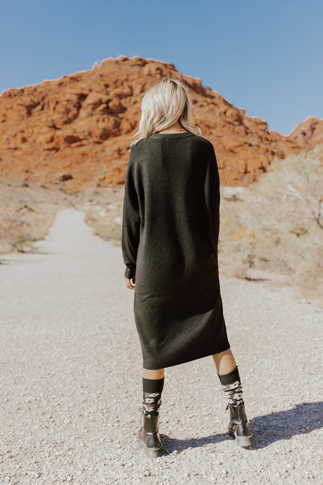 THE SWEATER WEATHER DRESS IN BLACK