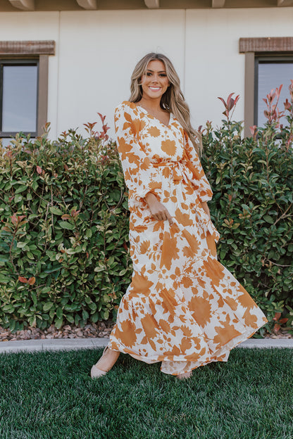 THE ORCHARD HARVEST MAXI DRESS IN ORANGE