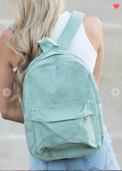 THE CORDUROY BACKPACK IN SAGE